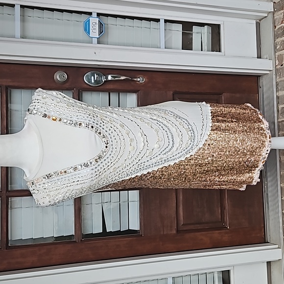 Nicole Miller Beaded Sequined Sheath Dress - Picture 1 of 9